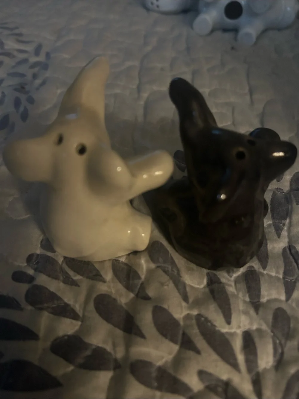 Pair of Ceramic elephant s&p shakers-
